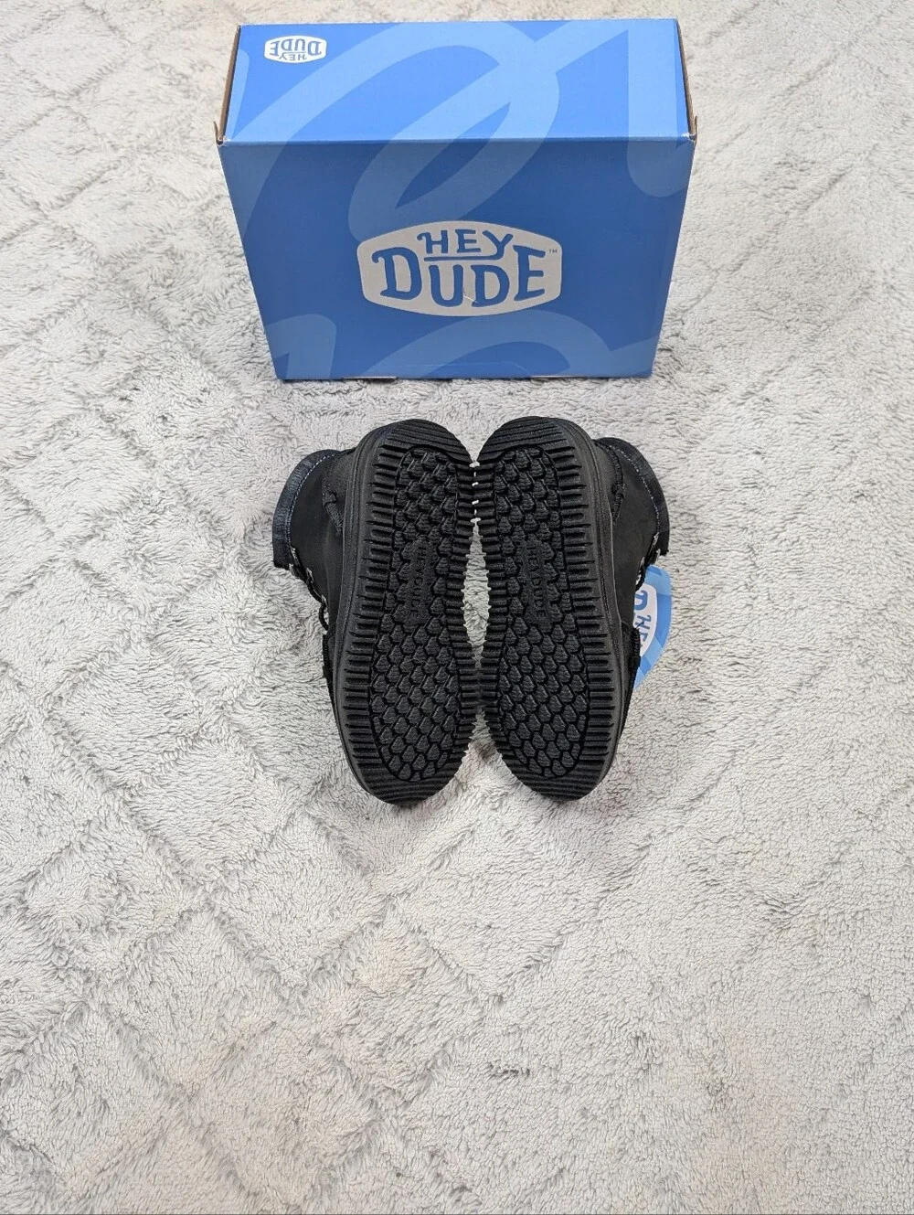 Hey Dude Bradley Classic Boot Boys Youth Size 12 Black 42139001 NEW WITH BOX.